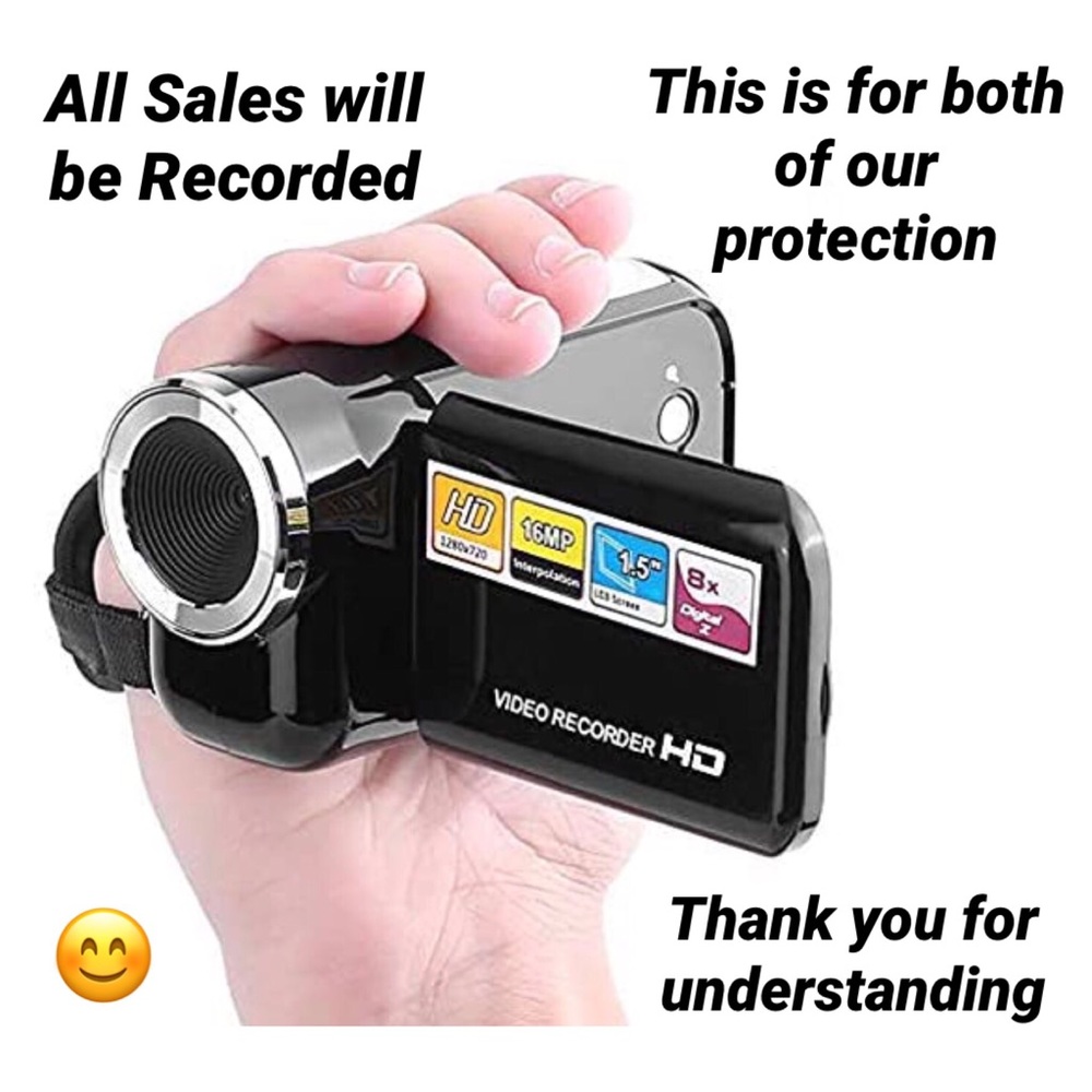 All sales will be recorded. Smile!